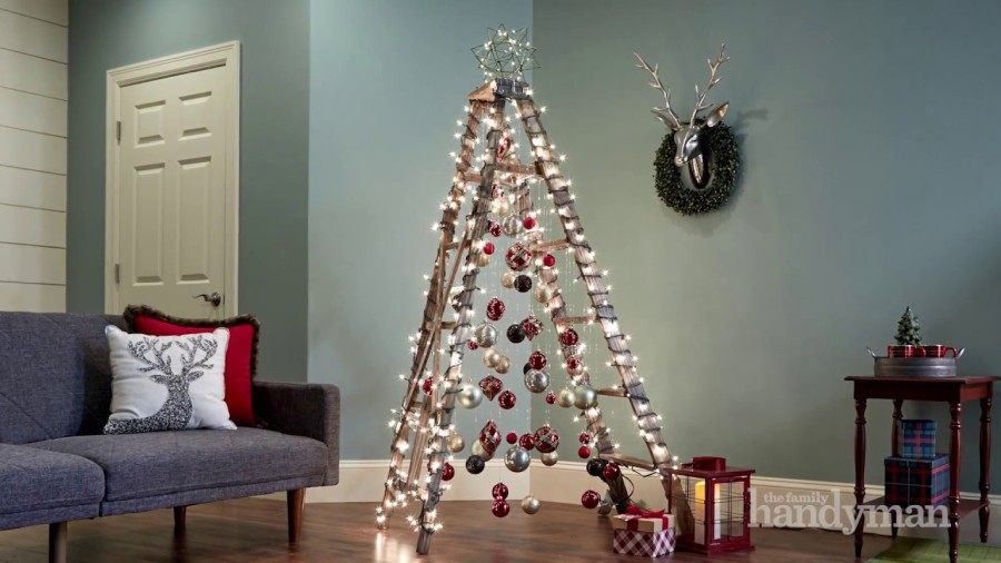 christmas ladder decoration diy