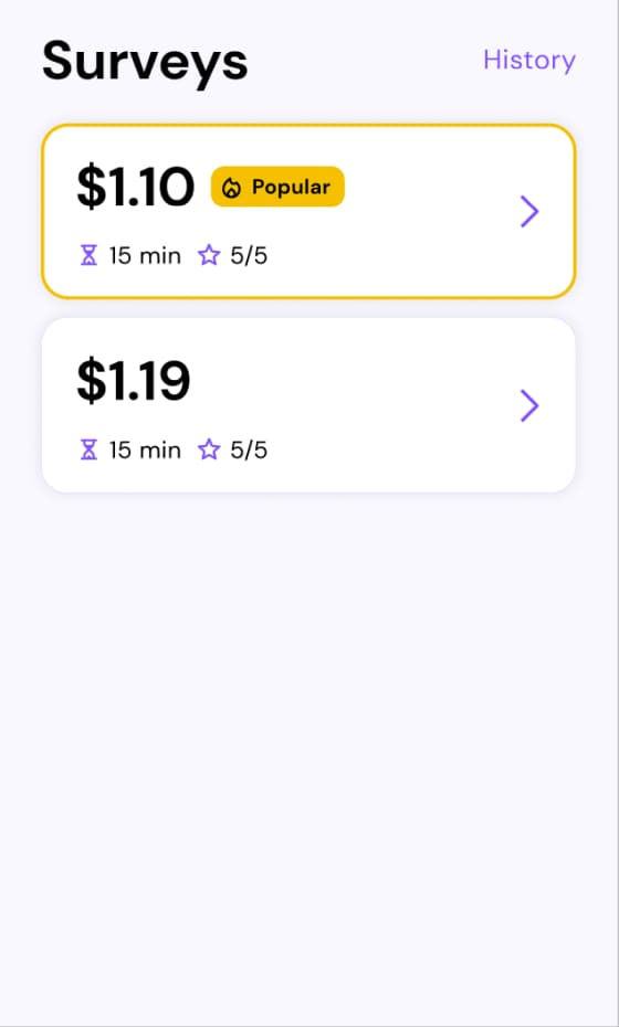 surveys interface 3