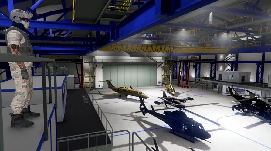 upgraded hangar in gta online