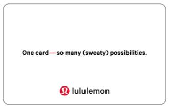Cartões-presente Lululemon